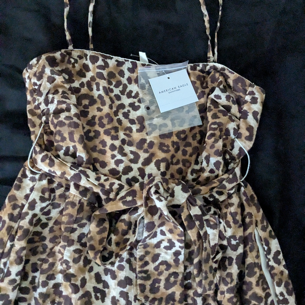 American Eagle Outfitters Leopard Print Jumpsuit